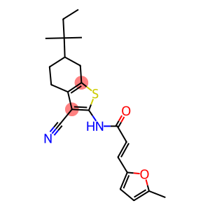 N-(3-cyano-6-tert-pentyl-4,5,6,7-tetrahydro-1-benzothien-2-yl)-3-(5-methyl-2-furyl)acrylamide