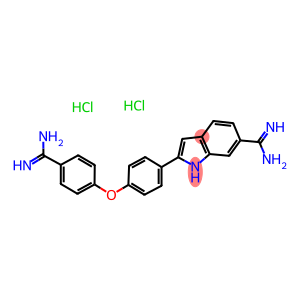 P-AMIDINOPHENYL P-(6-AMIDINO-2-INDOLYL)PHENYL ETHER DIHYDROCHLORIDE