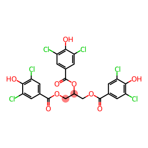 Benzoic acid, 3,5-dichloro-4-hydroxy-, 1,2,3-propanetriyl ester (9CI)