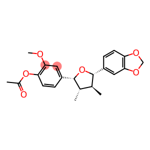 4-[(2R)-5β-(1,3-Benzodioxol-5-yl)tetrahydro-3β,4α-dimethylfuran-2β-yl]-2-methoxyphenol acetate