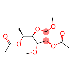 L-Galactofuranoside, methyl 6-deoxy-3-O-methyl-, diacetate (9CI)