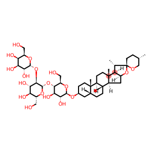[(25S)-5β-Spirostan-3β-yl]4-O-(2-O-α-D-galactopyranosyl-β-D-glucopyranosyl)-β-D-glucopyranoside