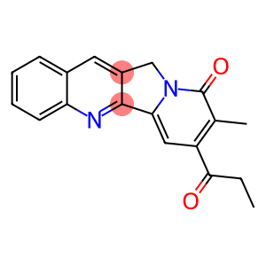 Indolizino[1,2-b]quinolin-9(11H)-one, 8-methyl-7-(1-oxopropyl)-