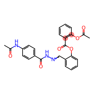 Benzoic acid, 2-(acetyloxy)-, 2-[[2-[4-(acetylamino)benzoyl]hydrazinylidene]methyl]phenyl ester