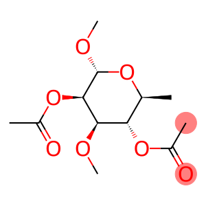 α-L-Mannopyranoside, methyl 6-deoxy-3-O-methyl-, diacetate (9CI)