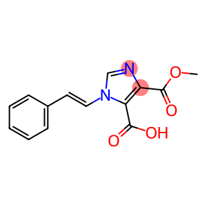 1H-Imidazole-4,5-dicarboxylic acid, 1-(2-phenylethenyl)-, 4-methyl ester, (E)- (9CI)