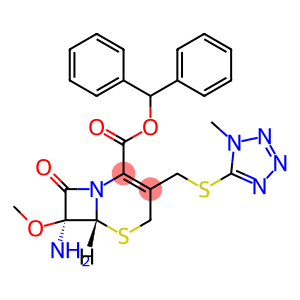 7Β-氨基-7Α-甲氧基-3-(1-甲基-1H-四唑-5-硫甲基)-8-氧代-5-硫-1-杂氮双环[4.2.0]辛-2-烯-2-甲酸二苯基甲酯