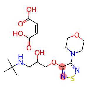 (+-)-3-Morpholino-4-(3-tert-butylamino-2-hydroxypropoxy)-1,2,5-thiadiazole hydrogen maleate