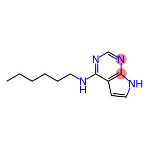 7H-Pyrrolo[2,3-d]pyrimidin-4-amine, N-hexyl-