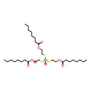 Octanoic acid, (methylstannylidyne)tris(thio-2,1-ethanediyl) ester