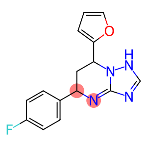 [1,2,4]Triazolo[1,5-a]pyrimidine, 5-(4-fluorophenyl)-7-(2-furanyl)-1,5,6,7-tetrahydro-