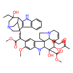Aspidospermidine-15-acetic acid, 4-(acetyloxy)-6,7-didehydro-α-[[(3R,5R,6R,12R)-12-ethyl-1,2,4,5,6,7-hexahydro-12-hydroxy-3,6-ethano-3H-azocino[5,4-b]indol-5-yl]methylene]-3-hydroxy-16-methoxy-3-(methoxycarbonyl)-1-methyl-, methyl ester, (αZ,2β,3β,4β,5α,12R,19α)- (9CI)