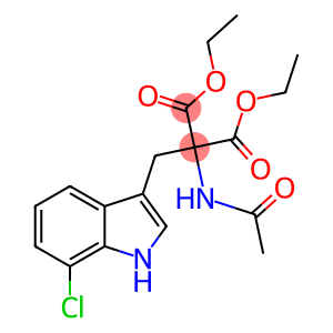 2-乙酰氨基-2 - ((7-氯-1H-吲哚-3-基)甲基)丙二酸二乙酯