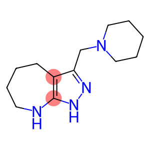 Pyrazolo[3,4-b]azepine, 1,4,5,6,7,8-hexahydro-3-(1-piperidinylmethyl)- (9CI)