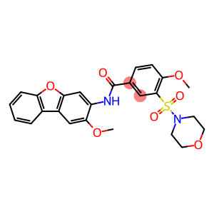 Benzamide, 4-methoxy-N-(2-methoxy-3-dibenzofuranyl)-3-(4-morpholinylsulfonyl)- (9CI)