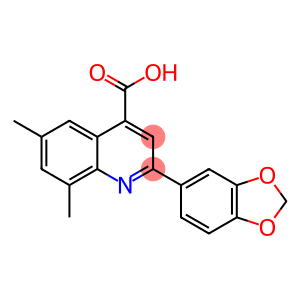 2-(1,3-苯并二唑-5-基)-6,8-二甲基-喹啉-4-羧酸