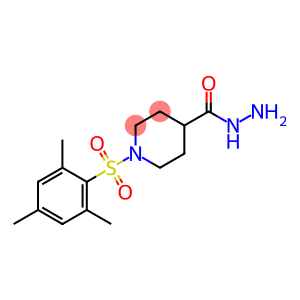 1-(2,4,6-trimethylphenyl)sulfonyl-4-piperidinecarbohydrazide