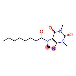 1H-Purine-2,6-dione,  3,7-dihydro-1,3-dimethyl-7-(1-oxooctyl)-