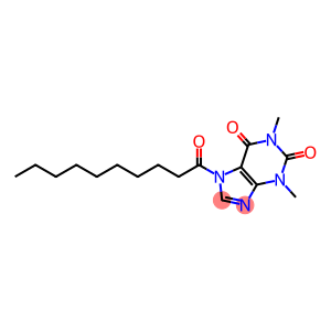 1H-Purine-2,6-dione,  3,7-dihydro-1,3-dimethyl-7-(1-oxodecyl)-