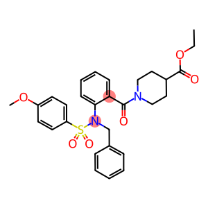 ethyl 1-(2-{benzyl[(4-methoxyphenyl)sulfonyl]amino}benzoyl)-4-piperidinecarboxylate