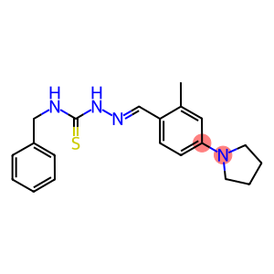 2-methyl-4-(1-pyrrolidinyl)benzaldehyde N-benzylthiosemicarbazone
