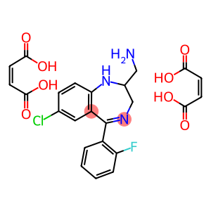 7-氯-5-(2-氟苯基)-2-氨甲基-2,3-二氢-1H-1,4-苯并二氮杂卓双马来酸盐