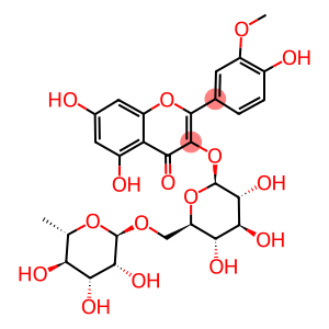 3-[[6-O-(6-Deoxy-alpha-L-mannopyranosyl)-beta-D-glucopyranosyl]oxy]-5,7-dihydroxy-2-(4-hydroxy-3-methoxyphenyl)-4H-1-benzopyran-4-on