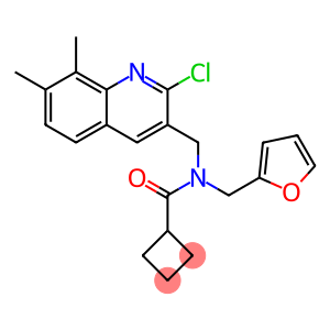 Cyclobutanecarboxamide, N-[(2-chloro-7,8-dimethyl-3-quinolinyl)methyl]-N-(2-furanylmethyl)- (9CI)