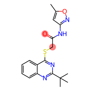 Acetamide, 2-[[2-(1,1-dimethylethyl)-4-quinazolinyl]thio]-N-(5-methyl-3-isoxazolyl)- (9CI)