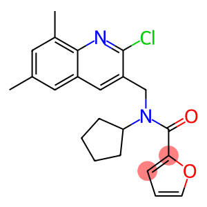 2-Furancarboxamide,N-[(2-chloro-6,8-dimethyl-3-quinolinyl)methyl]-N-cyclopentyl-(9CI)