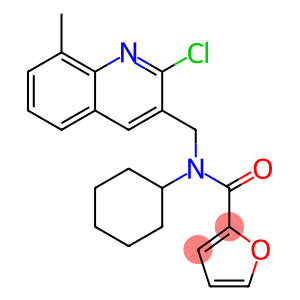 2-Furancarboxamide,N-[(2-chloro-8-methyl-3-quinolinyl)methyl]-N-cyclohexyl-(9CI)