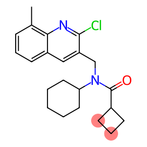 Cyclobutanecarboxamide, N-[(2-chloro-8-methyl-3-quinolinyl)methyl]-N-cyclohexyl- (9CI)