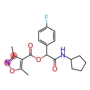 4-Isoxazolecarboxylic acid, 3,5-dimethyl-, 2-(cyclopentylamino)-1-(4-fluorophenyl)-2-oxoethyl ester
