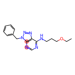 3H-1,2,3-Triazolo[4,5-d]pyrimidin-7-amine, N-(3-ethoxypropyl)-3-(phenylmethyl)-