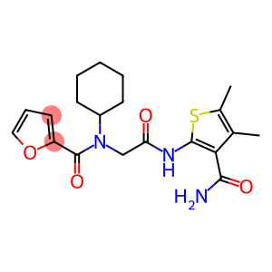 2-Furancarboxamide, N-[2-[[3-(aminocarbonyl)-4,5-dimethyl-2-thienyl]amino]-2-oxoethyl]-N-cyclohexyl-