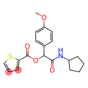2-Thiophenecarboxylicacid,2-(cyclopentylamino)-1-(4-methoxyphenyl)-2-oxoethylester(9CI)