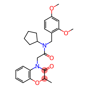 4H-1,4-Benzoxazine-4-acetamide,N-cyclopentyl-N-[(2,4-dimethoxyphenyl)methyl]-2,3-dihydro-2-methyl-3-oxo-(9CI)