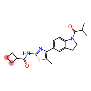 Cyclobutanecarboxamide, N-[4-[2,3-dihydro-1-(2-methyl-1-oxopropyl)-1H-indol-5-yl]-5-methyl-2-thiazolyl]-