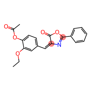 2-ethoxy-4-[(5-oxo-2-phenyl-1,3-oxazol-4(5H)-ylidene)methyl]phenyl acetate
