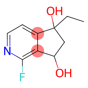 5H-Cyclopenta[c]pyridine-5,7-diol, 5-ethyl-1-fluoro-6,7-dihydro-