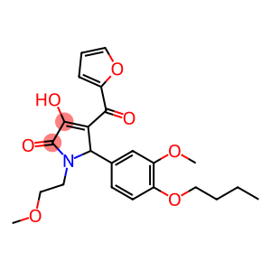 2H-Pyrrol-2-one, 5-(4-butoxy-3-methoxyphenyl)-4-(2-furanylcarbonyl)-1,5-dihydro-3-hydroxy-1-(2-methoxyethyl)-