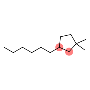 Cyclopentane, 3-hexyl-1,1-dimethyl-