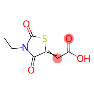 Acetic acid, (3-ethyl-2,4-dioxo-5-thiazolidinylidene)- (9CI)