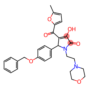 5-[4-(benzyloxy)phenyl]-3-hydroxy-4-(5-methyl-2-furoyl)-1-[2-(4-morpholinyl)ethyl]-1,5-dihydro-2H-pyrrol-2-one