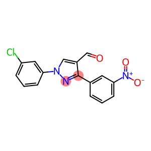 1-(3-chlorophenyl)-3-(3-nitrophenyl)pyrazole-4-carbaldehyde