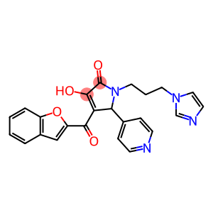 2H-Pyrrol-2-one, 4-(2-benzofuranylcarbonyl)-1,5-dihydro-3-hydroxy-1-[3-(1H-imidazol-1-yl)propyl]-5-(4-pyridinyl)-