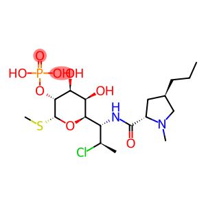 methyl 7-chloro-6,7,8-trideoxy-6-[[[(2S,4R)-1-methyl-4-propylpyrrolidin-2-yl]carbonyl]amino]-2-O-phosphono-1-thio-D-erythro-α-D-galacto-octopyranoside (7-epiclindamycin 2-phosphate)