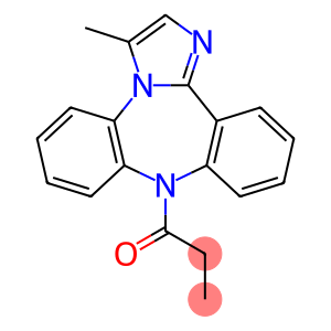1-Propanone, 1-(3-methyl-9H-dibenz[b,f]imidazo[1,2-d][1,4]diazepin-9-yl)-