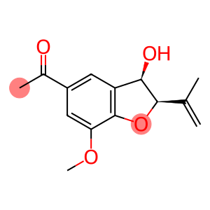 2,3-Dihydro-5-acetyl-7-methoxy-2-(1-methylethenyl)benzofuran-3-ol