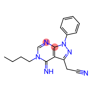 [(4Z)-5-butyl-4-imino-1-phenyl-4,5-dihydro-1H-pyrazolo[3,4-d]pyrimidin-3-yl]acetonitrile